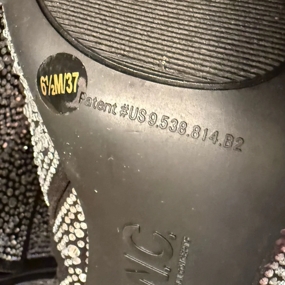 INC International Concepts NWT Sz 6.5 Black Rhinestone Embellished Boots (SH150) - Picture 15 of 15